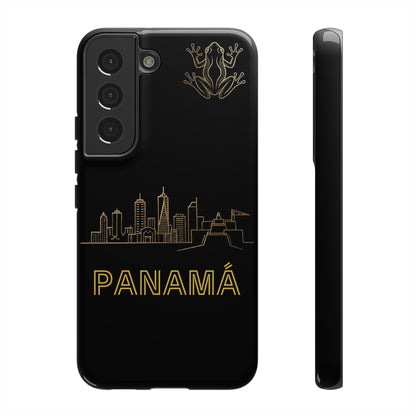 Panamá Skyline Tough Phone Case in black