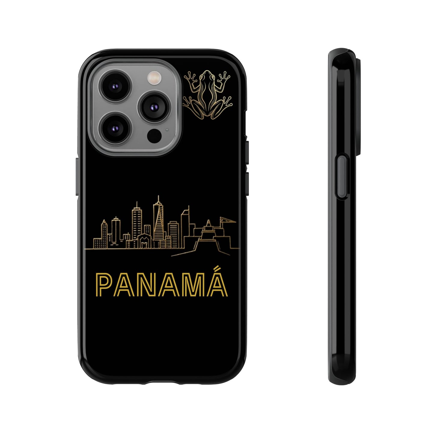 Panamá Skyline Tough Phone Case in black