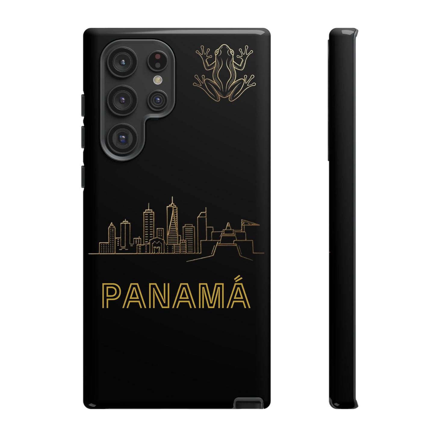 Panamá Skyline Tough Phone Case in black