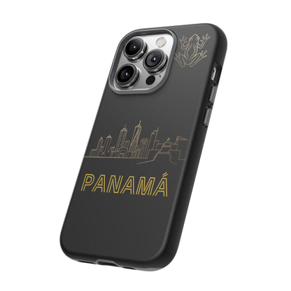 Panamá Skyline Tough Phone Case in black