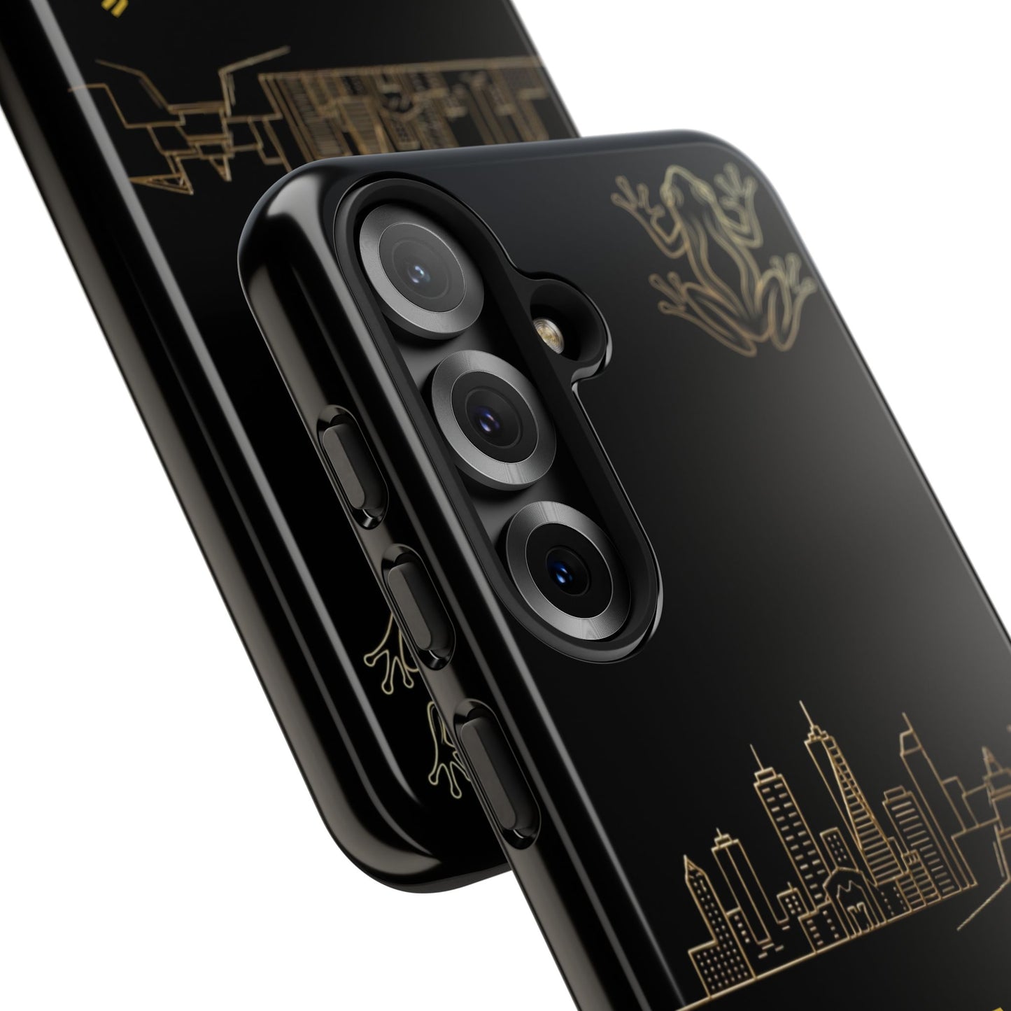 Panamá Skyline Tough Phone Case in black