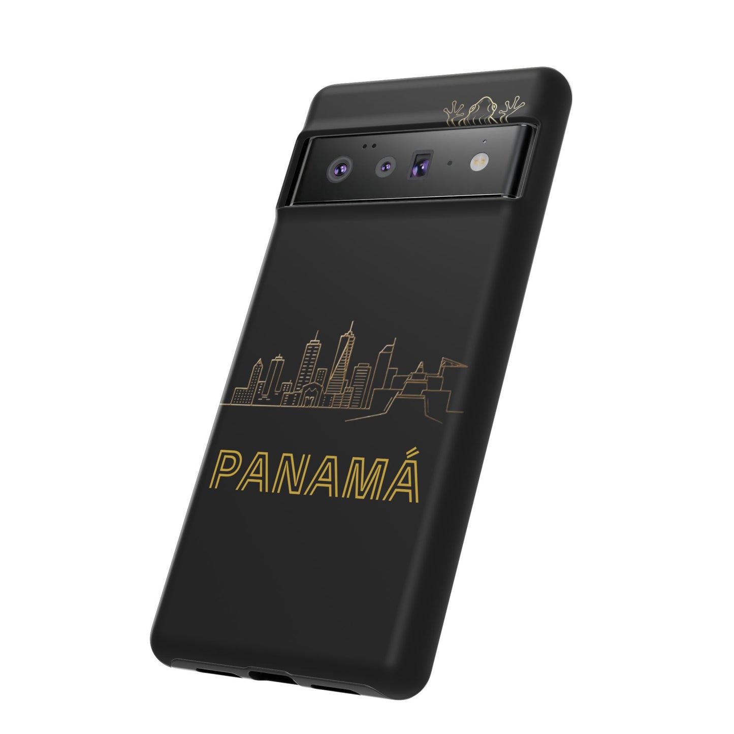 Panamá Skyline Tough Phone Case in black