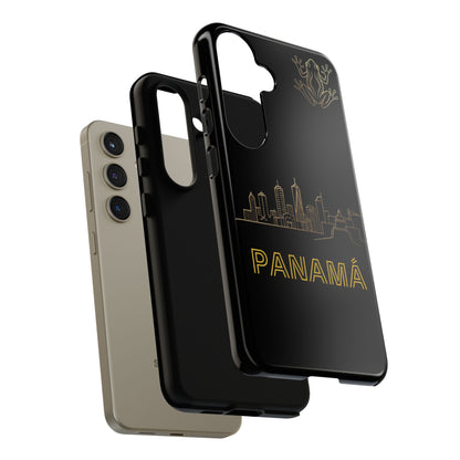 Panamá Skyline Tough Phone Case in black