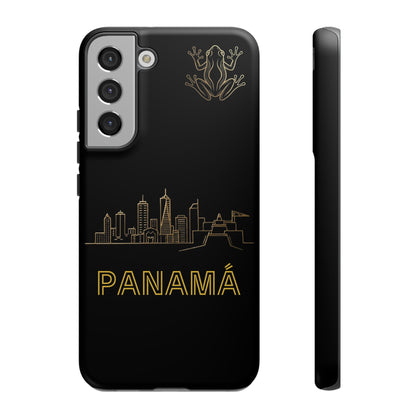 Panamá Skyline Tough Phone Case in black