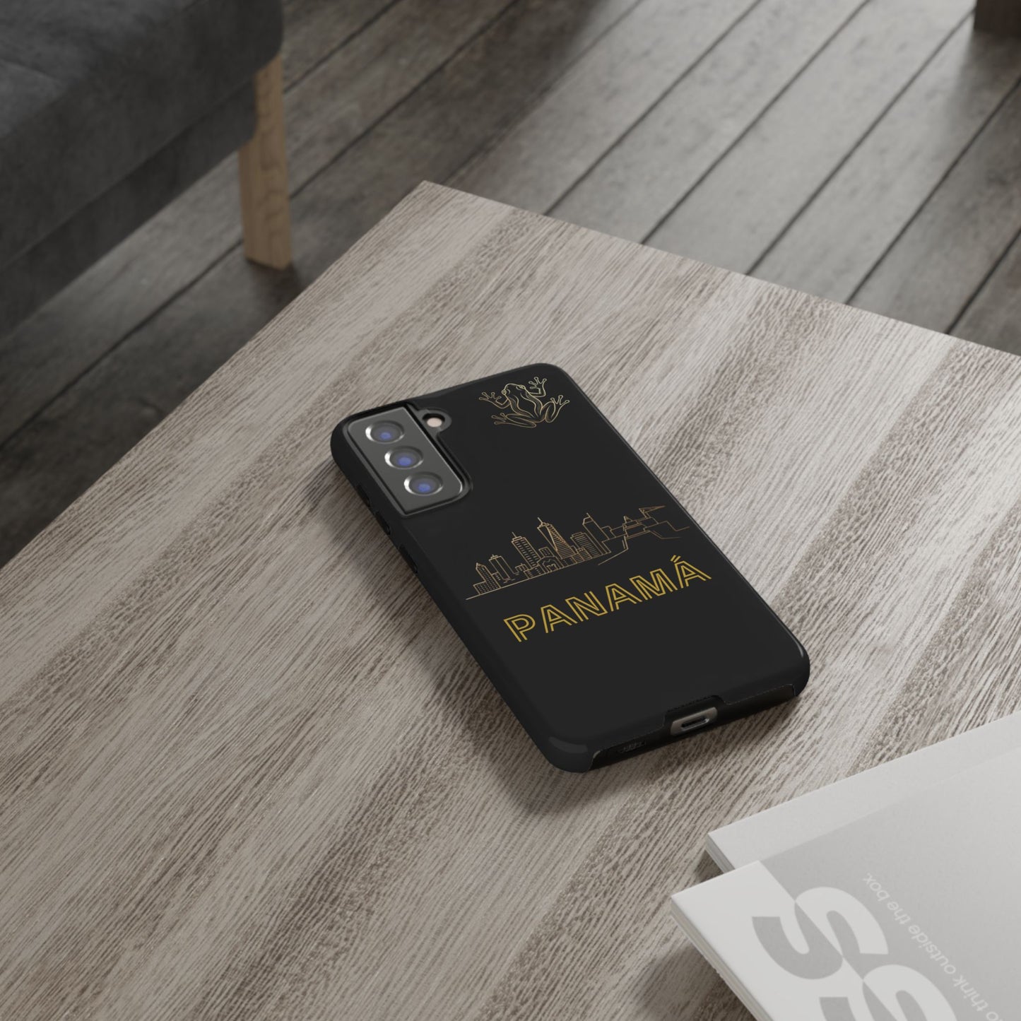Panamá Skyline Tough Phone Case in black