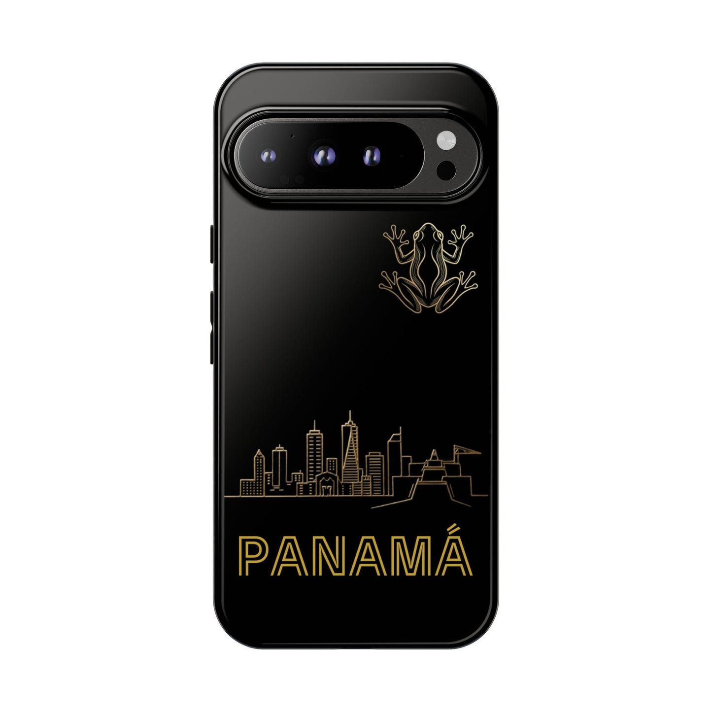 Panamá Skyline Tough Phone Case in black