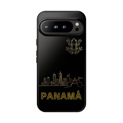 Panamá Skyline Tough Phone Case in black