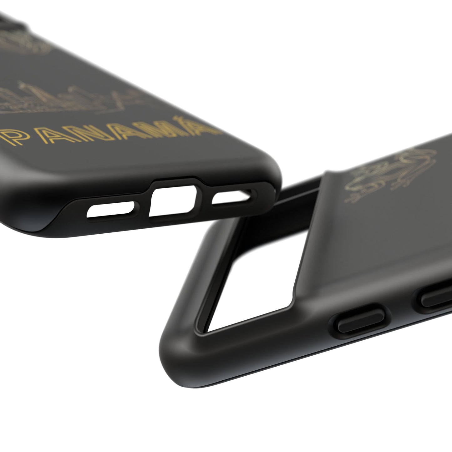 Panamá Skyline Tough Phone Case in black