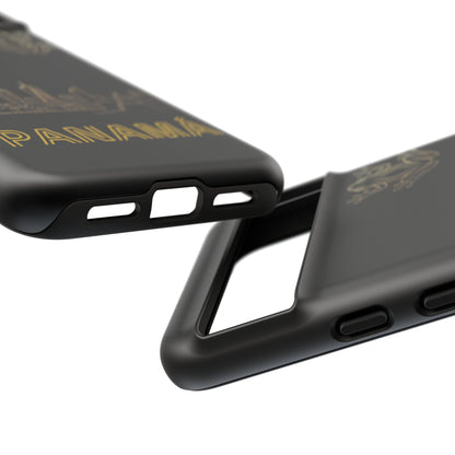 Panamá Skyline Tough Phone Case in black