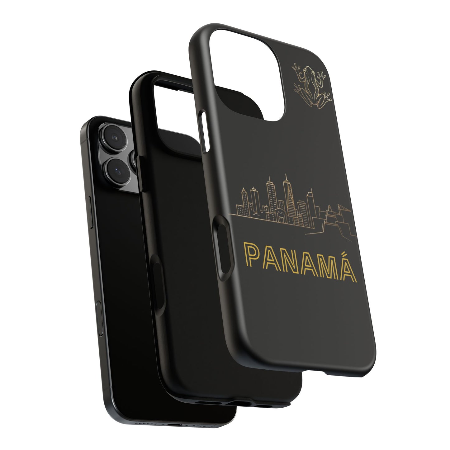 Panamá Skyline Tough Phone Case in black