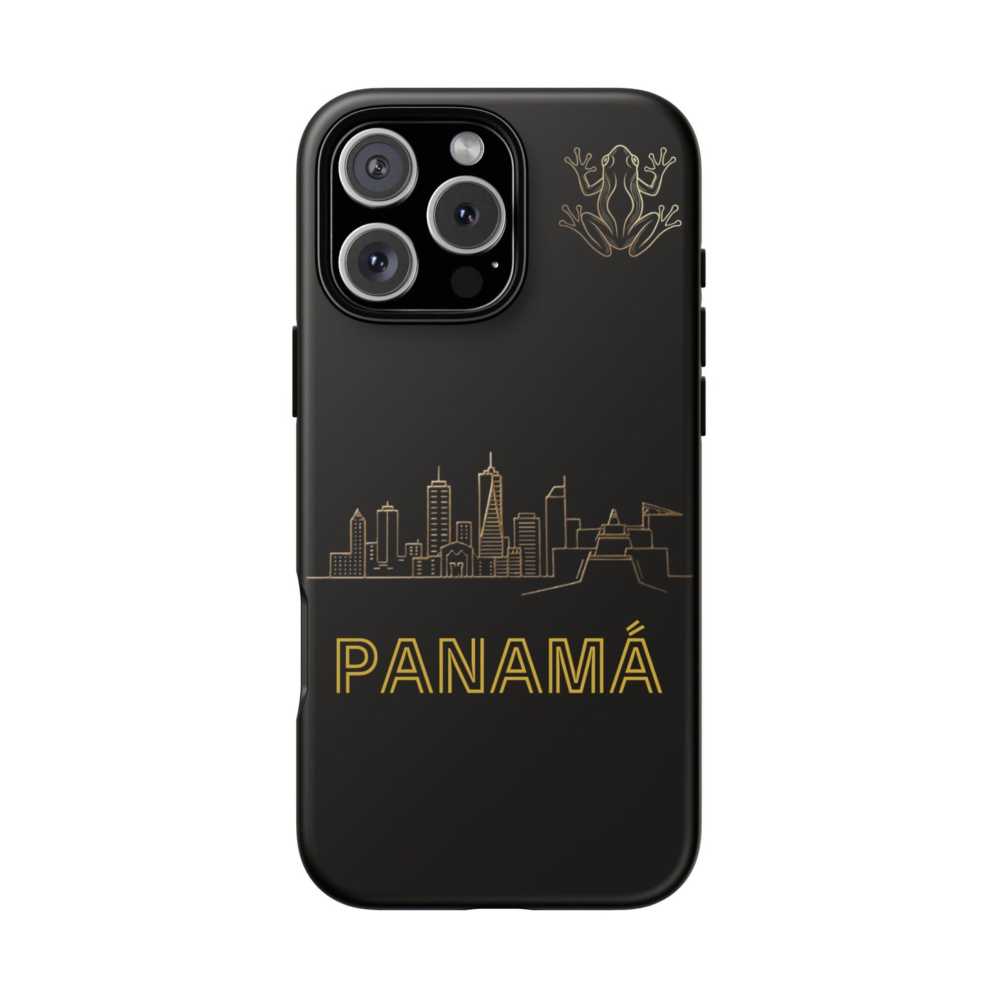 Panamá Skyline Tough Phone Case in black