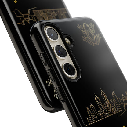 Panamá Skyline Tough Phone Case in black