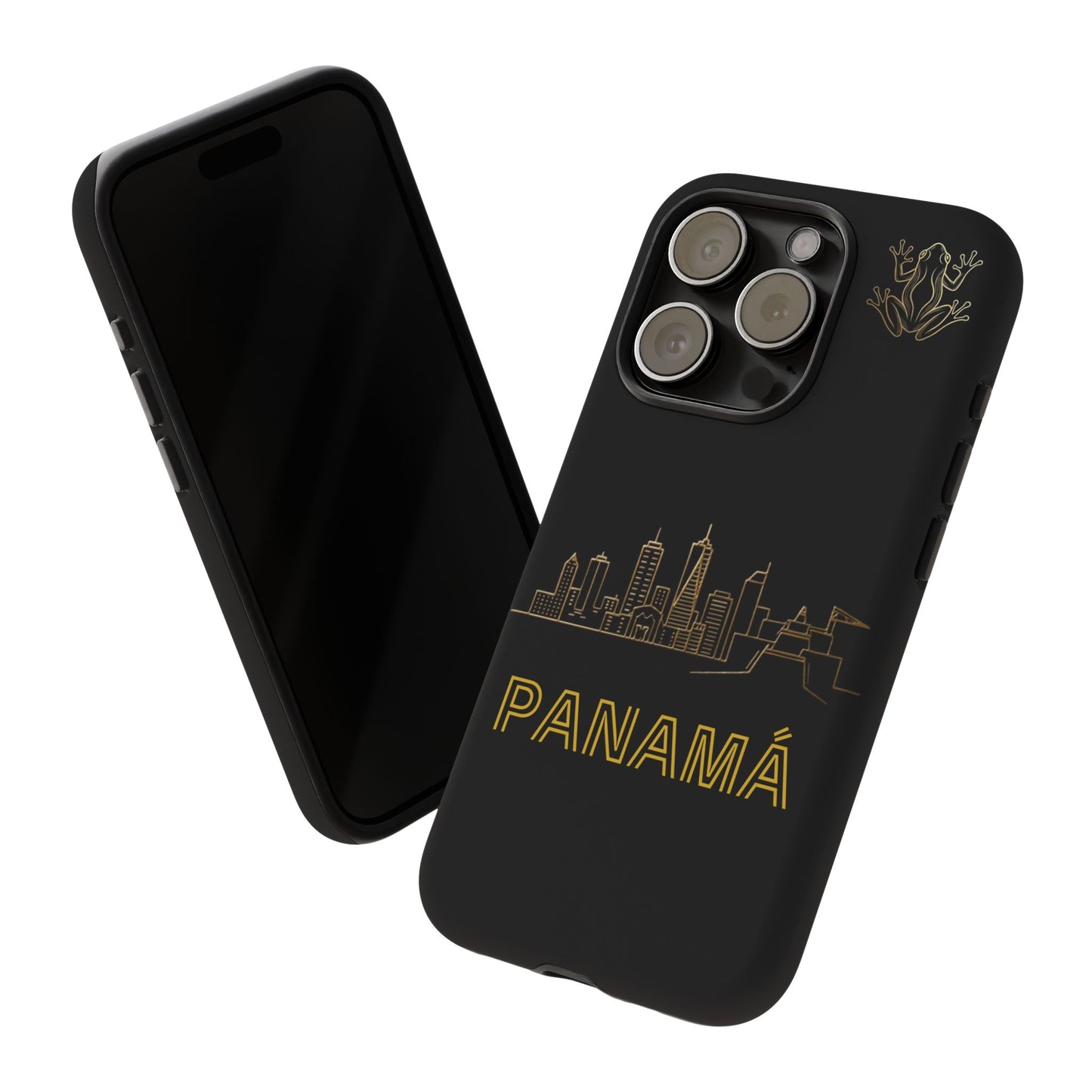 Panamá Skyline Tough Phone Case in black