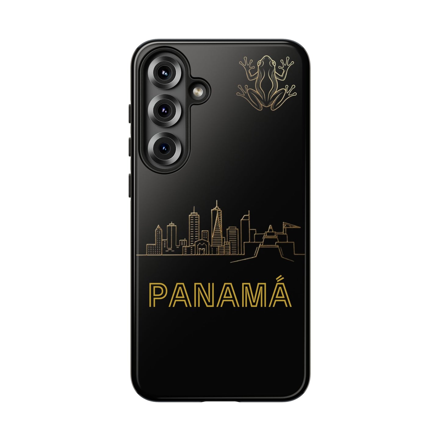 Panamá Skyline Tough Phone Case in black