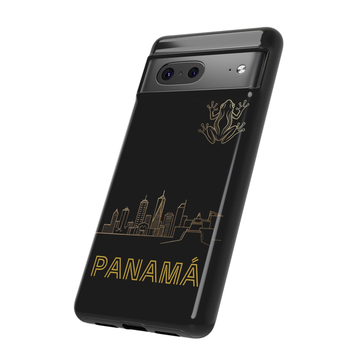 Panamá Skyline Tough Phone Case in black