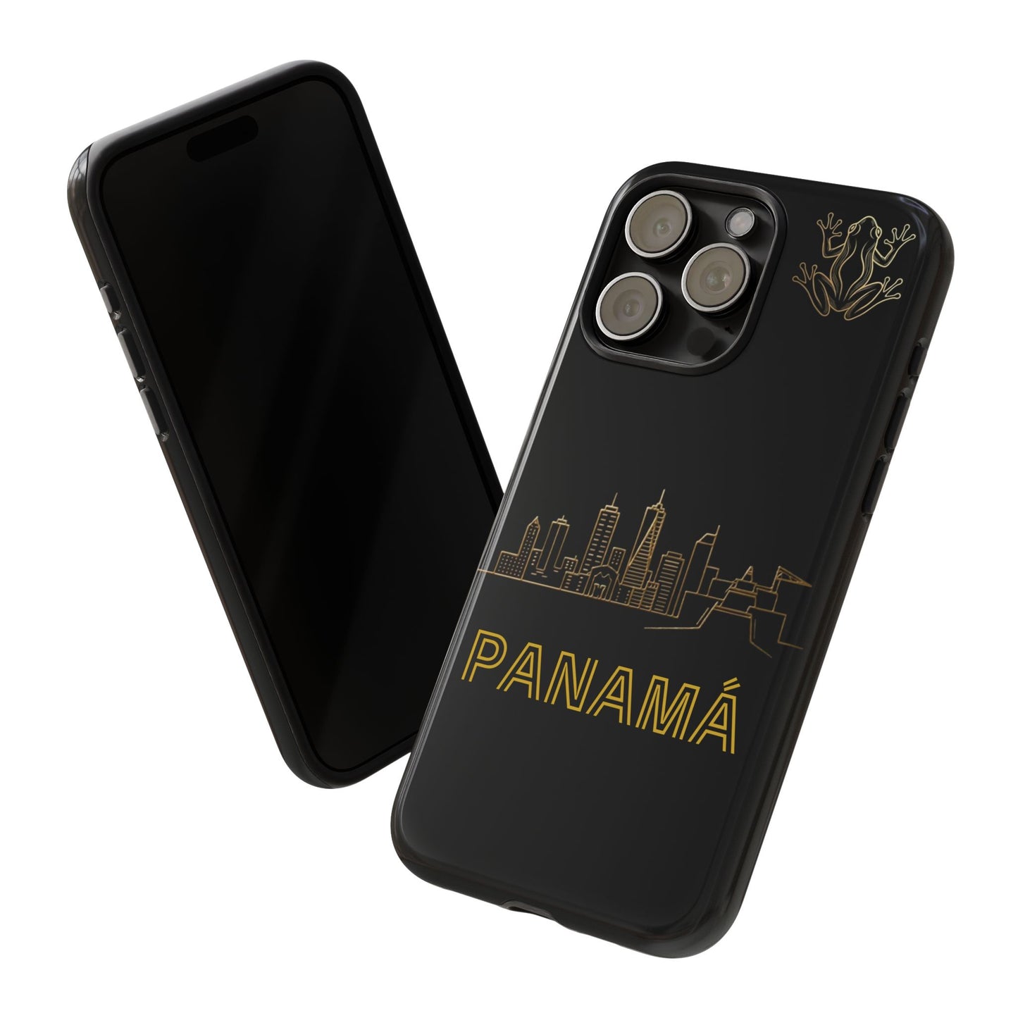 Panamá Skyline Tough Phone Case in black