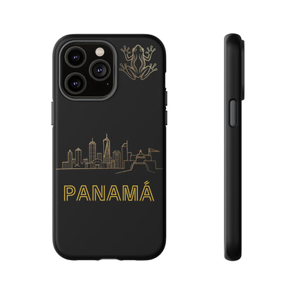 Panamá Skyline Tough Phone Case in black