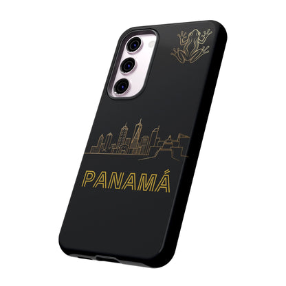 Panamá Skyline Tough Phone Case in black