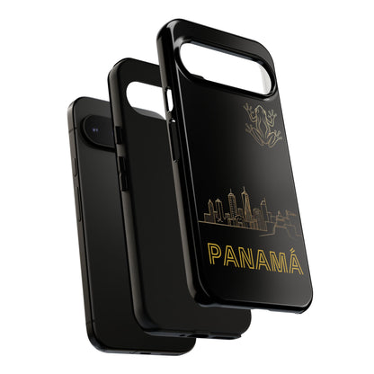 Panamá Skyline Tough Phone Case in black