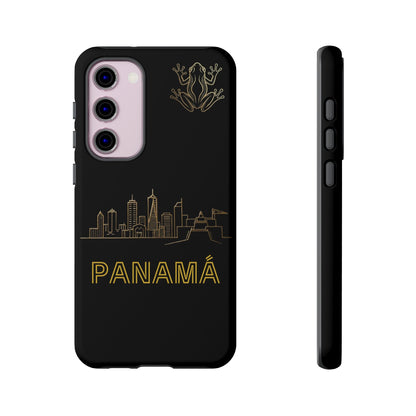 Panamá Skyline Tough Phone Case in black