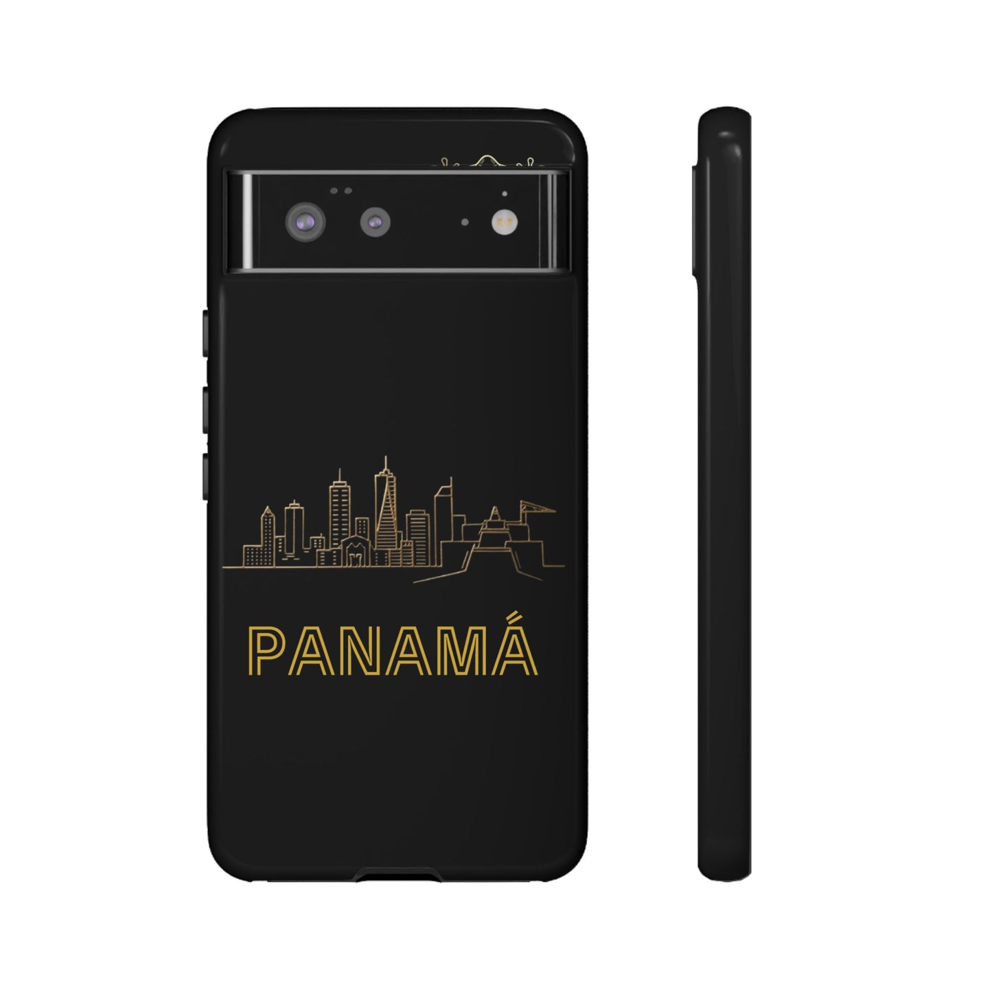 Panamá Skyline Tough Phone Case in black