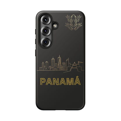 Panamá Skyline Tough Phone Case in black