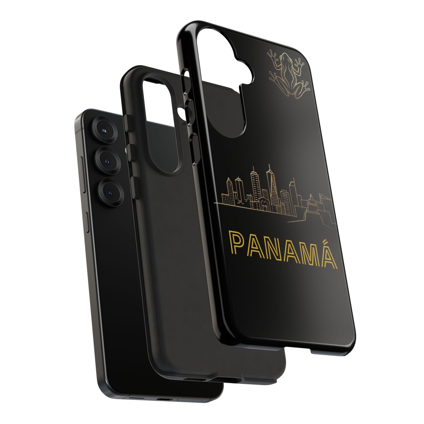 Panamá Skyline Tough Phone Case in black