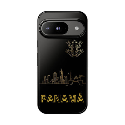 Panamá Skyline Tough Phone Case in black