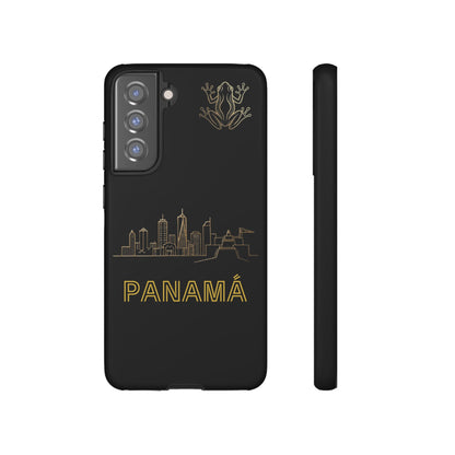 Panamá Skyline Tough Phone Case in black