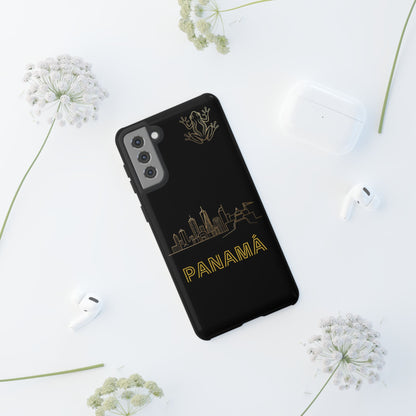 Panamá Skyline Tough Phone Case in black