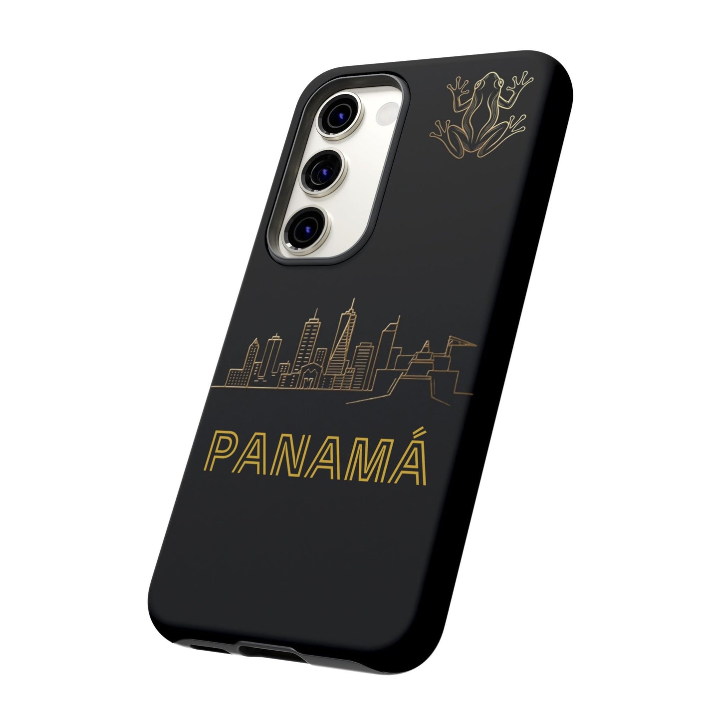 Panamá Skyline Tough Phone Case in black