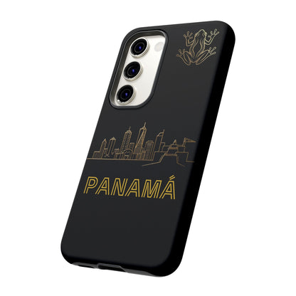 Panamá Skyline Tough Phone Case in black