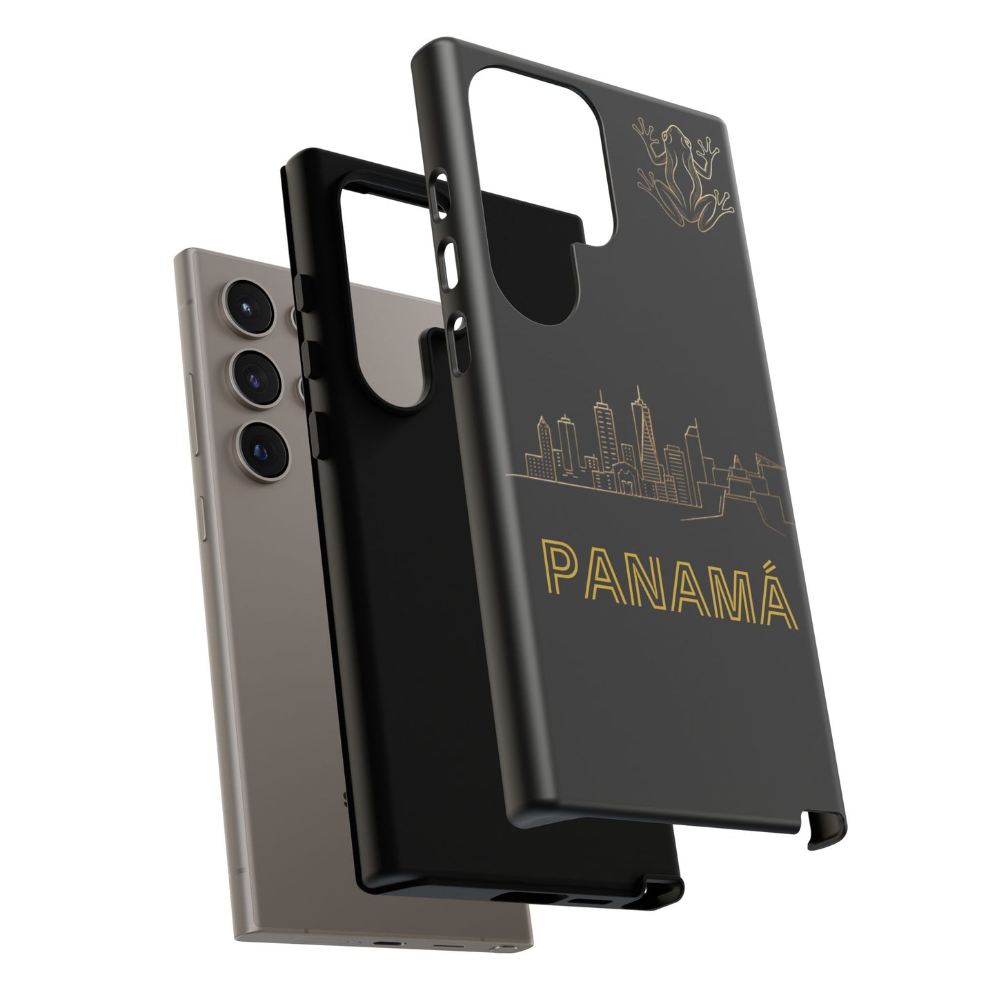 Panamá Skyline Tough Phone Case in black