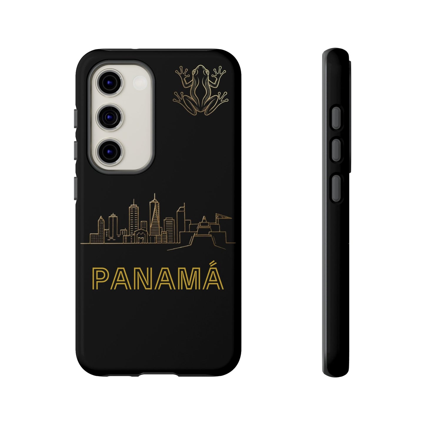 Panamá Skyline Tough Phone Case in black