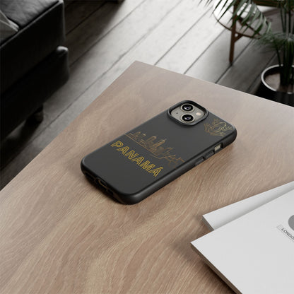Panamá Skyline Tough Phone Case in black