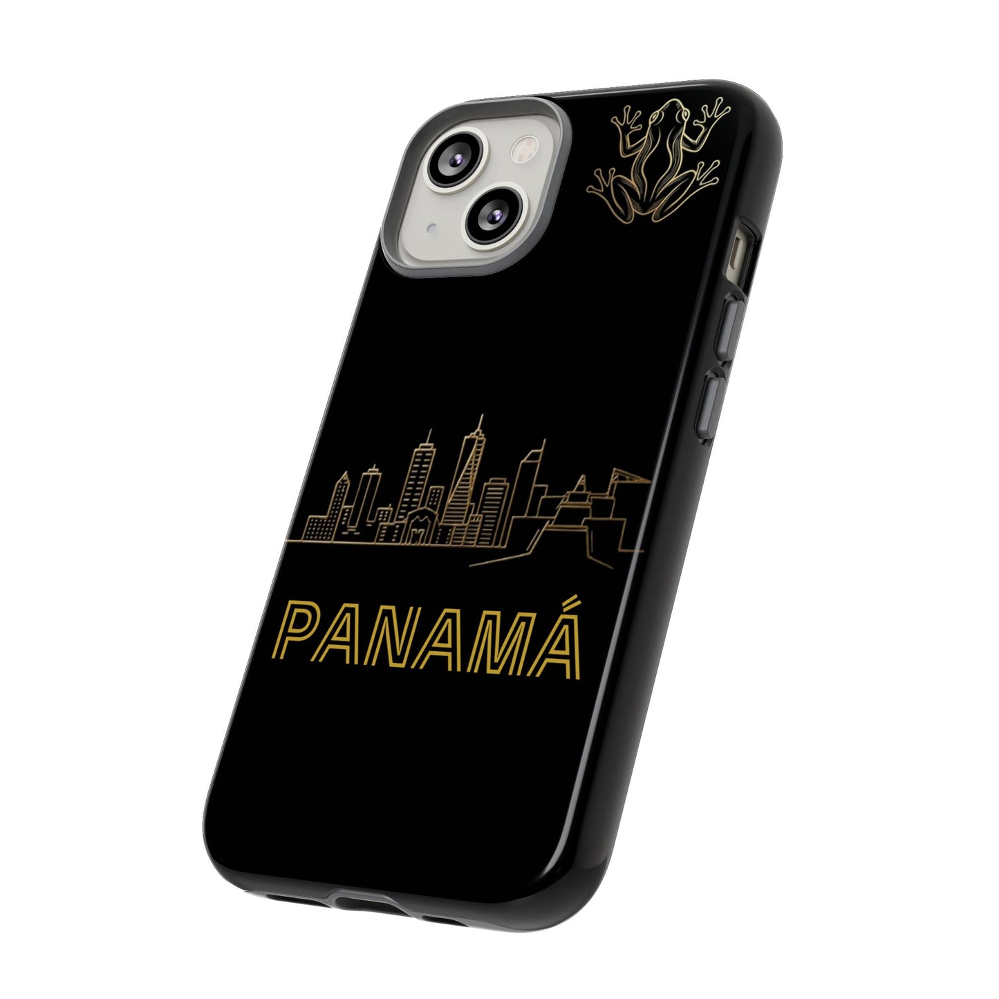 Panamá Skyline Tough Phone Case in black