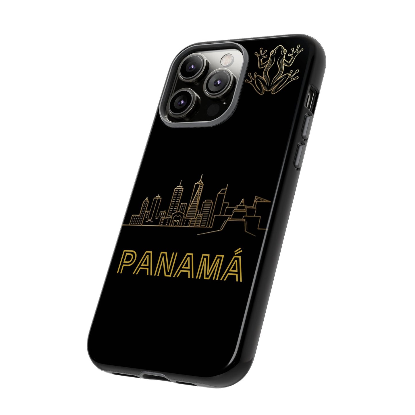 Panamá Skyline Tough Phone Case in black