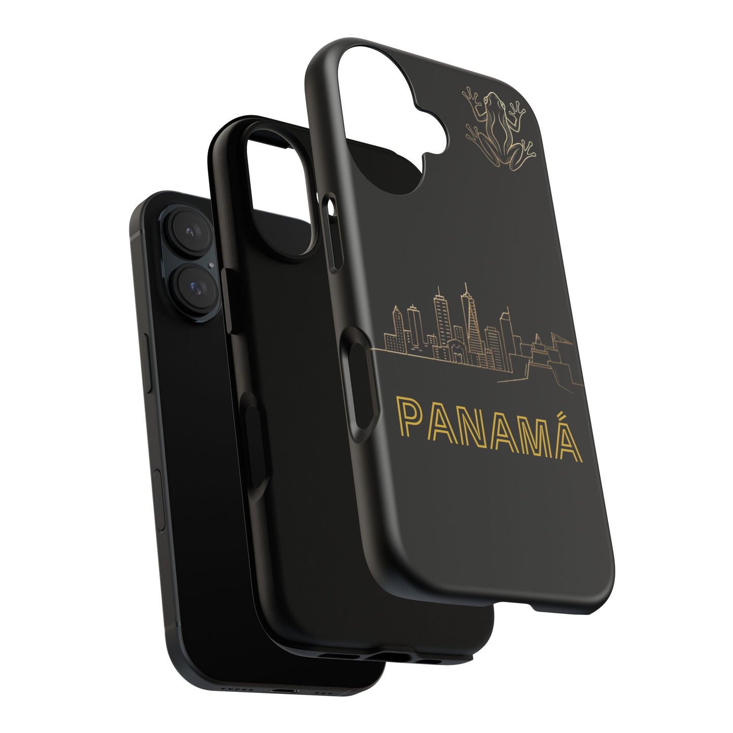 Panamá Skyline Tough Phone Case in black