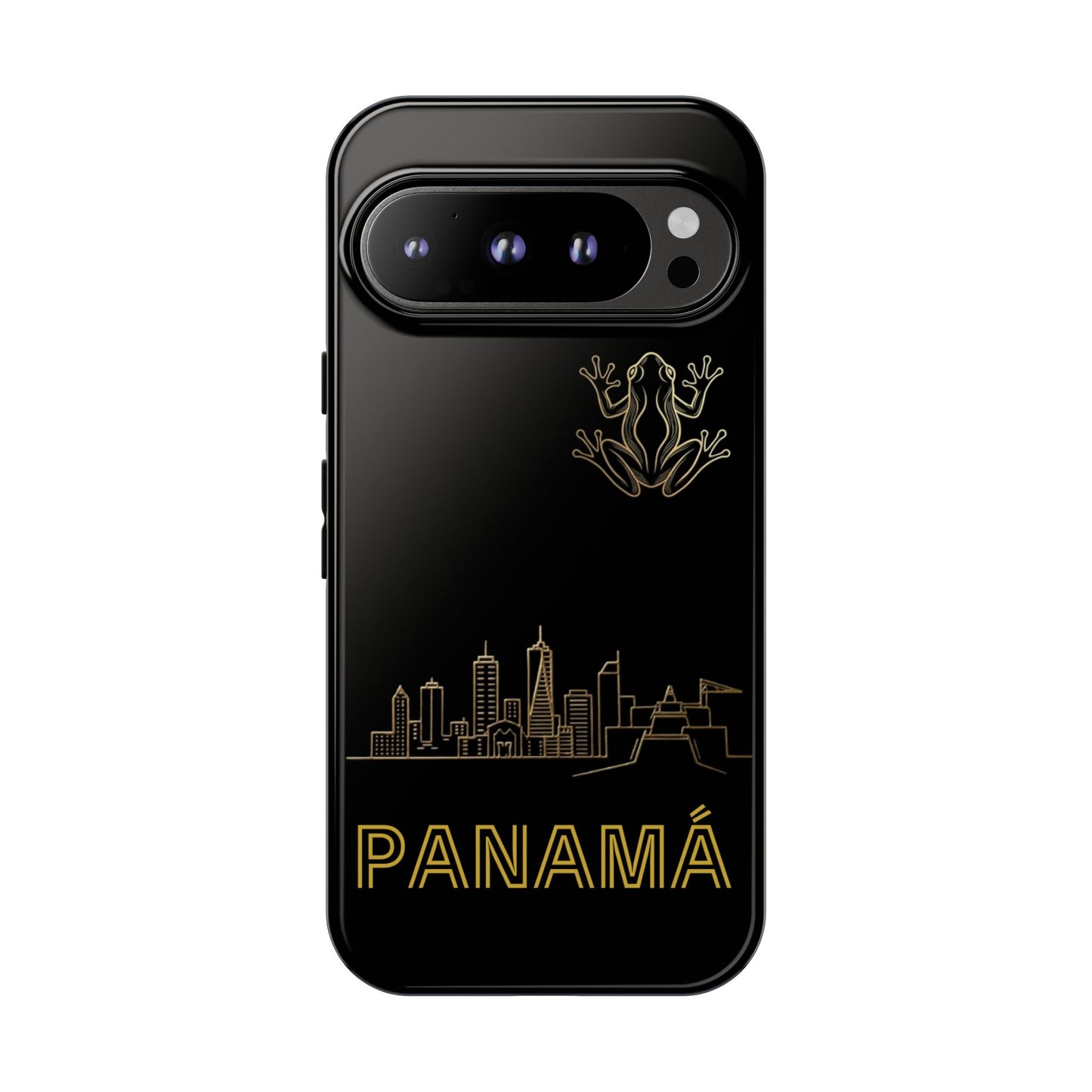 Panamá Skyline Tough Phone Case in black