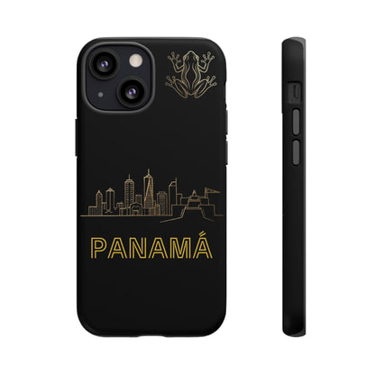 Panamá Skyline Tough Phone Case in black