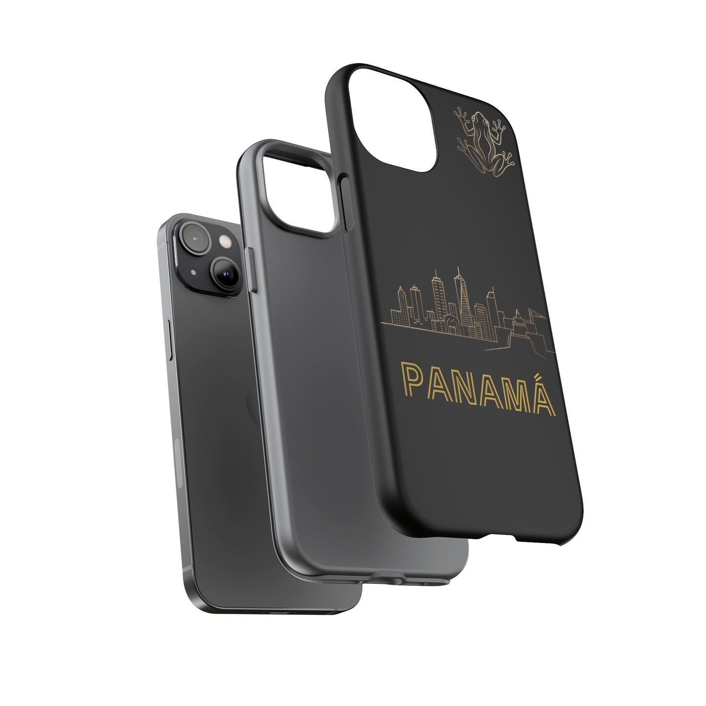 Panamá Skyline Tough Phone Case in black