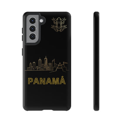 Panamá Skyline Tough Phone Case in black