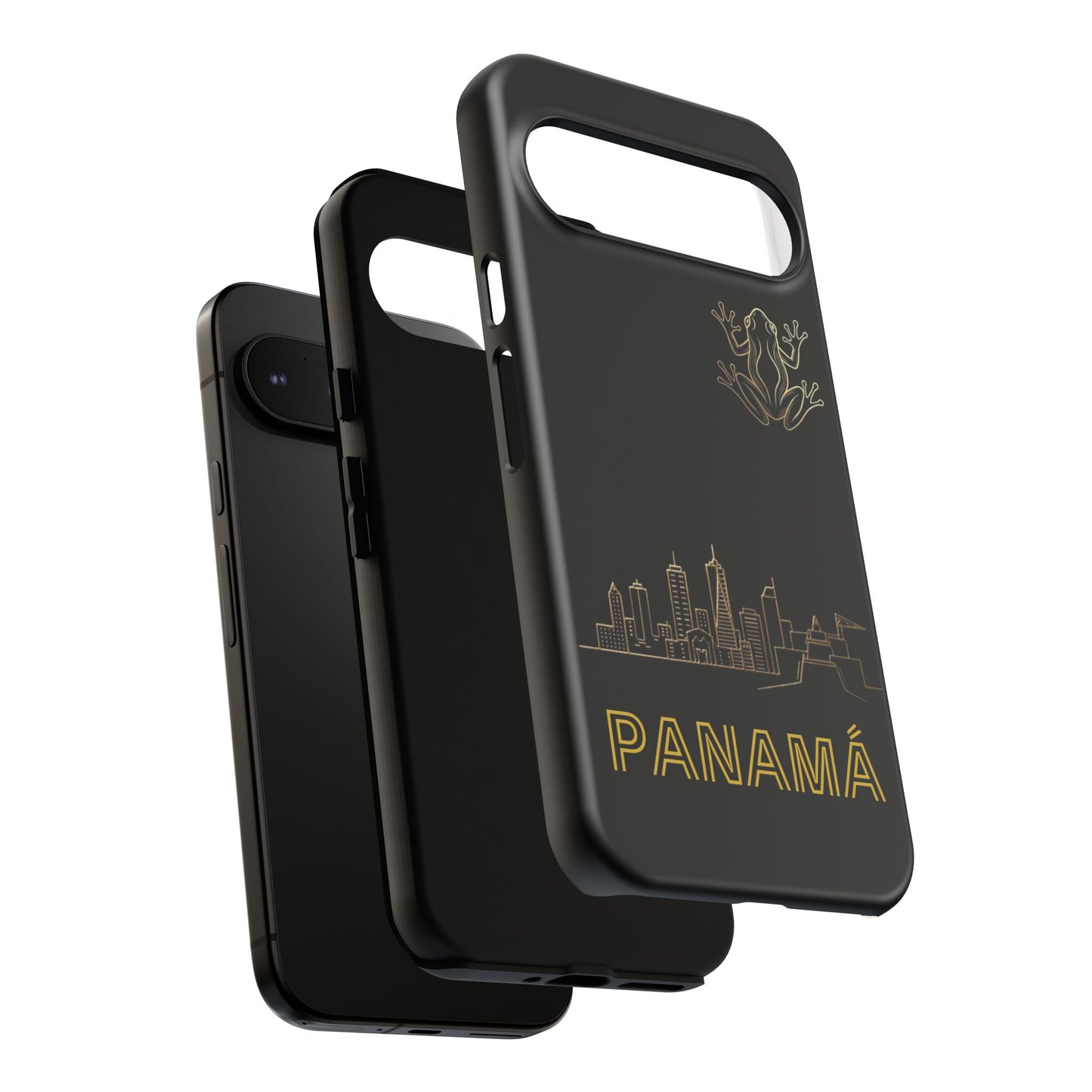 Panamá Skyline Tough Phone Case in black