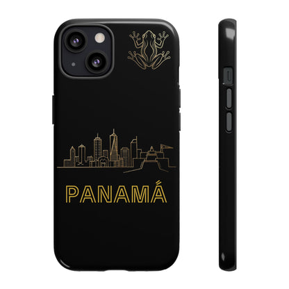 Panamá Skyline Tough Phone Case in black