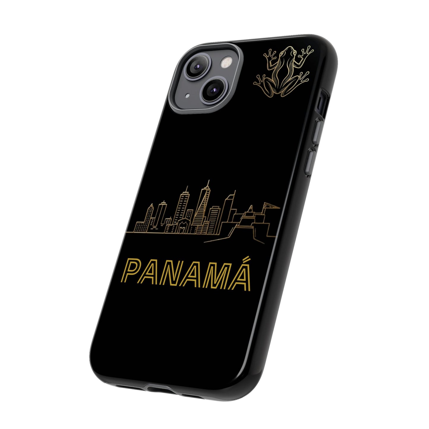 Panamá Skyline Tough Phone Case in black