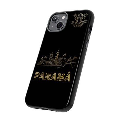 Panamá Skyline Tough Phone Case in black