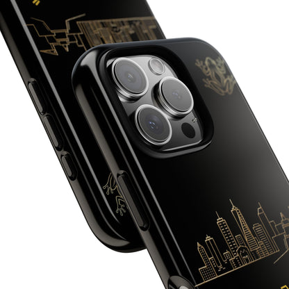 Panamá Skyline Tough Phone Case in black