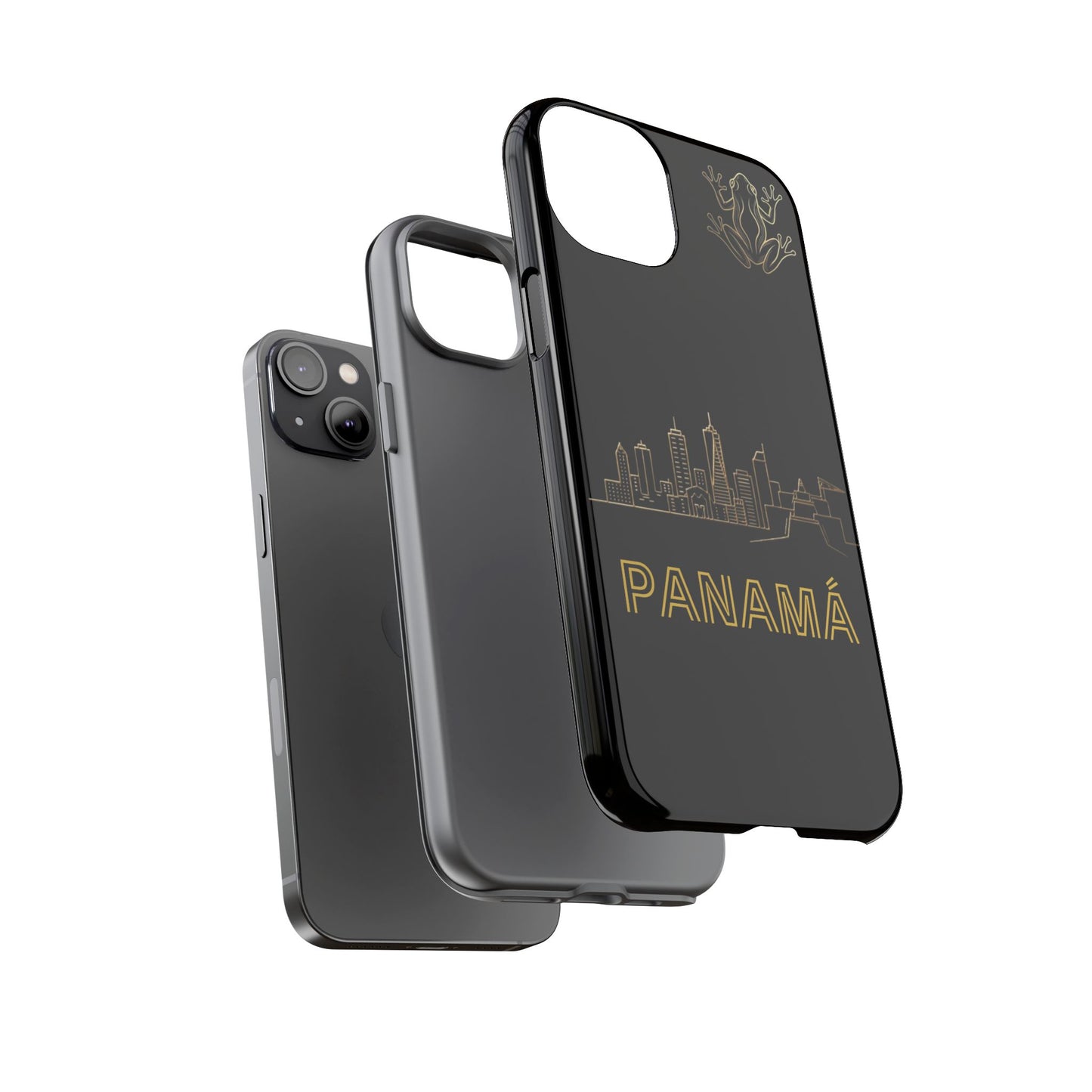 Panamá Skyline Tough Phone Case in black