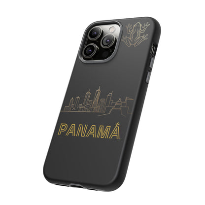 Panamá Skyline Tough Phone Case in black