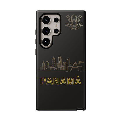 Panamá Skyline Tough Phone Case in black